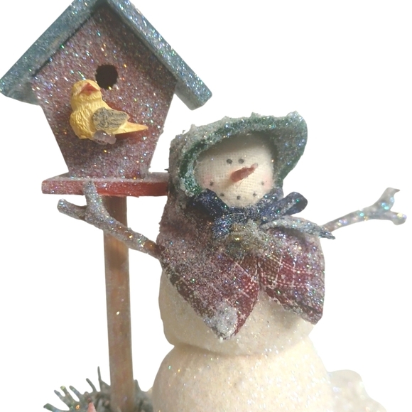 Collectable Creations Mini Snow Scenes- Sparkle Birdhouse Friend Christmas Decor - Picture 11 of 15